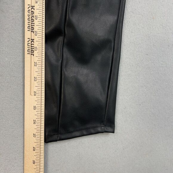 Emerson Fry Pants Womens Large Black Faux Leather Pull On Leggings Made USA - Picture 14 of 16